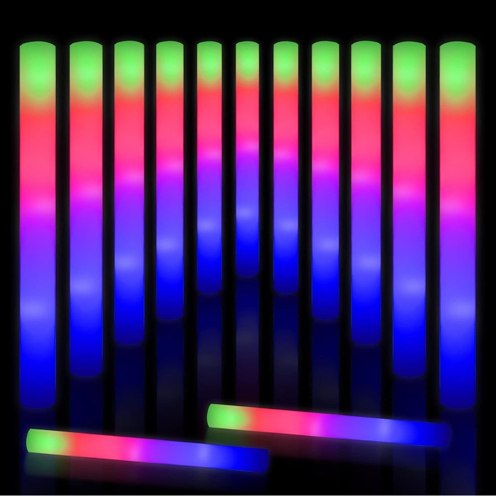 20 Glow Party LED Foam Sticks - Multicolor